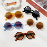 Kid Baby Cute Leopard Cartoon Bear Shape Round Sunglasses