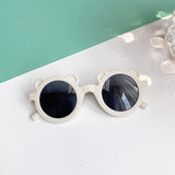 Kid Baby Cute Leopard Cartoon Bear Shape Round Sunglasses