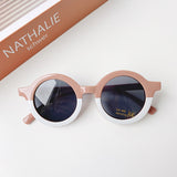 Kid Baby Cute Leopard Cartoon Bear Shape Round Sunglasses