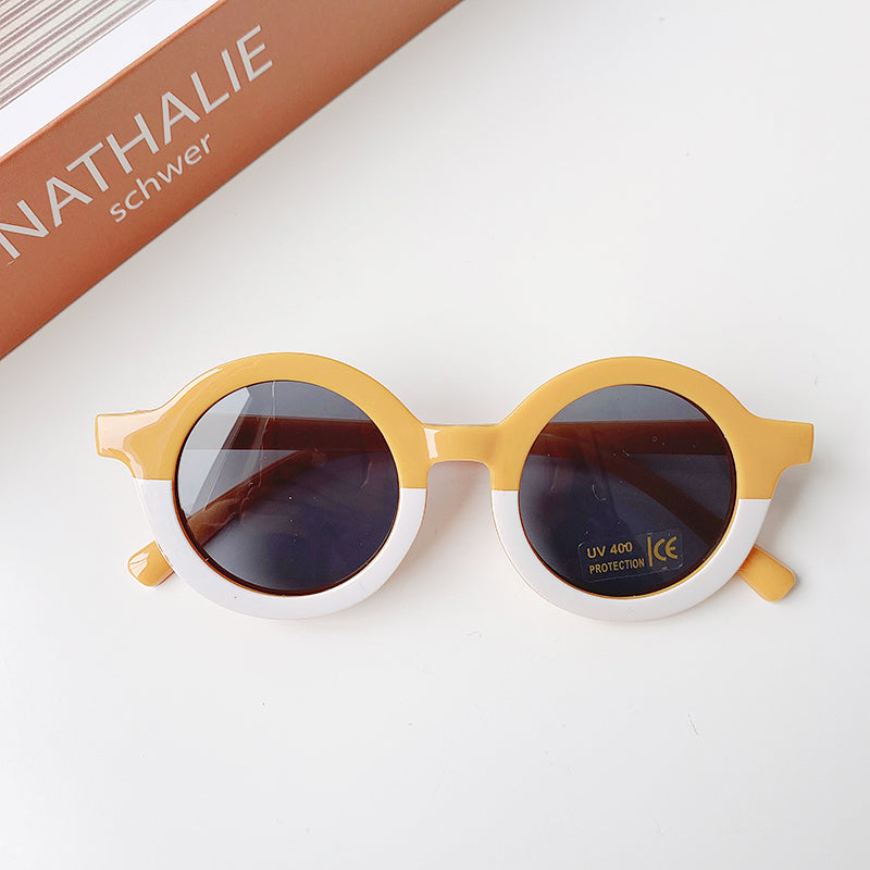 Kid Baby Cute Leopard Cartoon Bear Shape Round Sunglasses