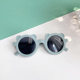 Kid Baby Cute Leopard Cartoon Bear Shape Round Sunglasses