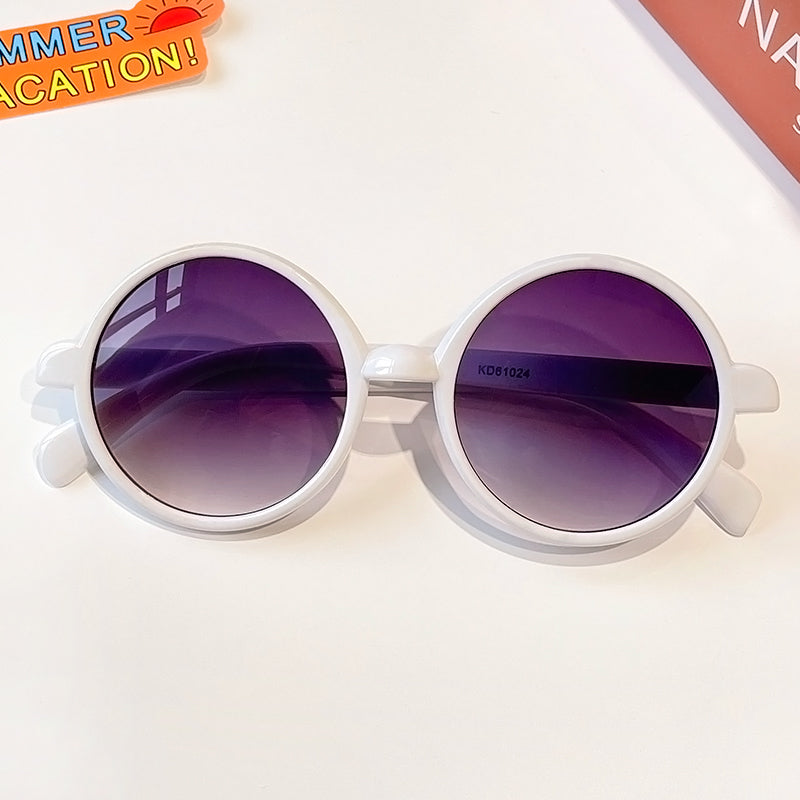 Kid Baby Cute Leopard Cartoon Bear Shape Round Sunglasses