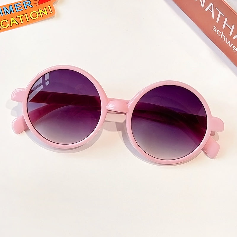 Kid Baby Cute Leopard Cartoon Bear Shape Round Sunglasses