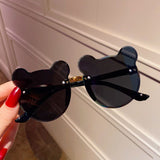 Kid Baby Cute Cartoon Bear Flower Round UV400 Sunglasses