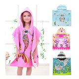 Kid Baby Hooded Cloak Beach Bath Towel Robes Cloak Microfiber Pajamas