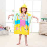 Kid Baby Hooded Cloak Beach Bath Towel Robes Cloak Microfiber Pajamas