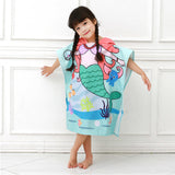 Kid Baby Hooded Cloak Beach Bath Towel Robes Cloak Microfiber Pajamas