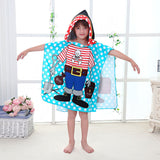 Kid Baby Hooded Cloak Beach Bath Towel Robes Cloak Microfiber Pajamas