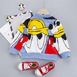 Kids Boy Girl Autumn Baby Coat Cardigan Striped Solid Print Casual Outerwear