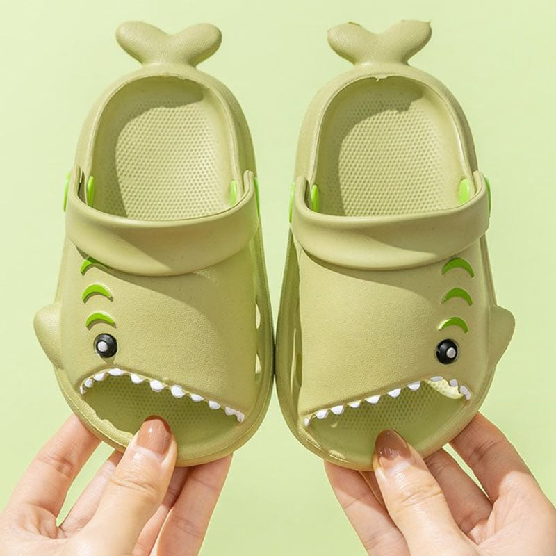 Kid Baby Sandals Cartoon Shark Summer Soft Sole Shoes Anti-Slip Slippers