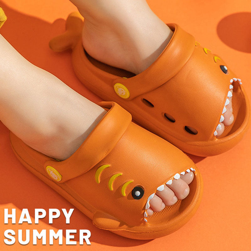 Kid Baby Sandals Cartoon Shark Summer Soft Sole Shoes Anti-Slip Slippers