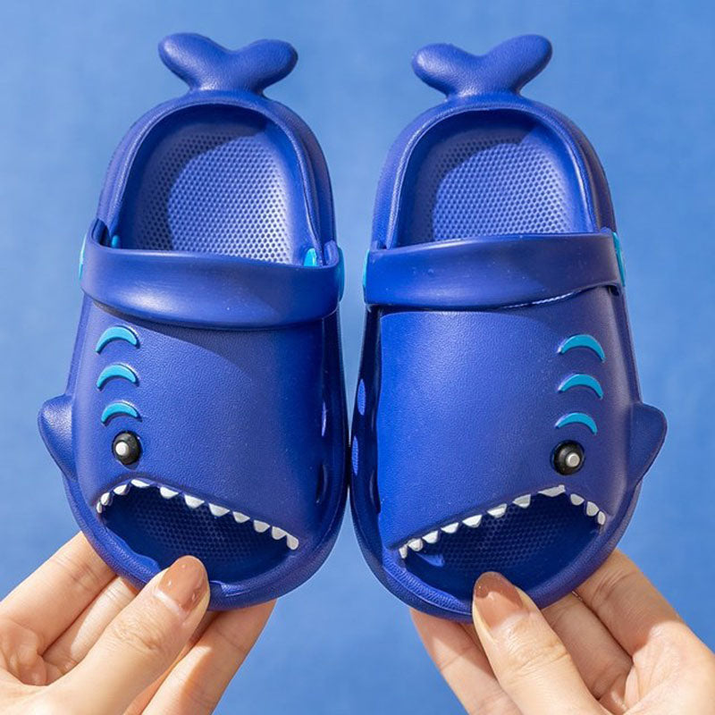 Kid Baby Sandals Cartoon Shark Summer Soft Sole Shoes Anti-Slip Slippers