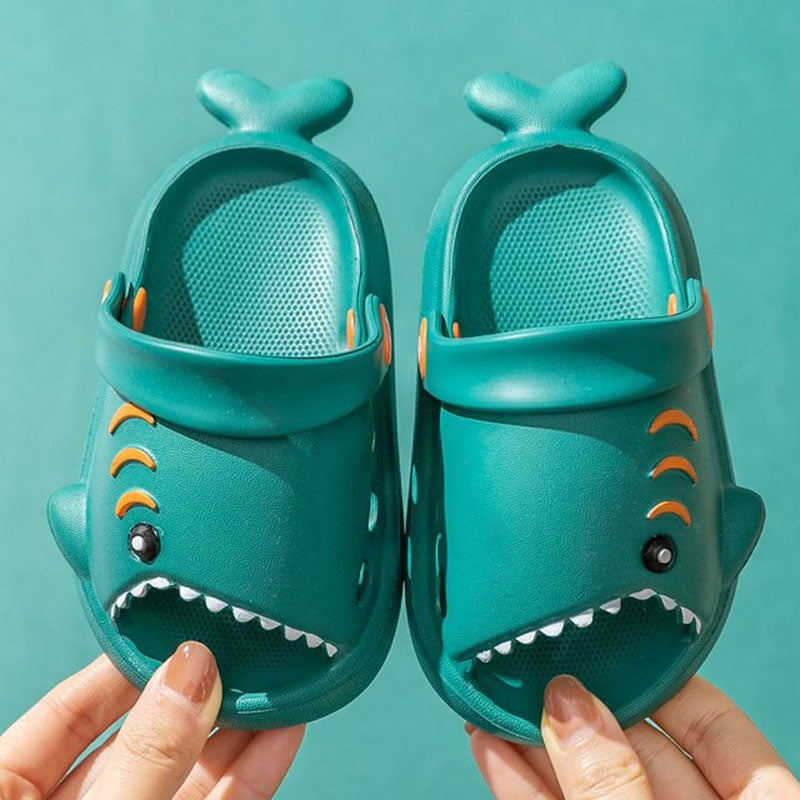 Kid Baby Sandals Cartoon Shark Summer Soft Sole Shoes Anti-Slip Slippers