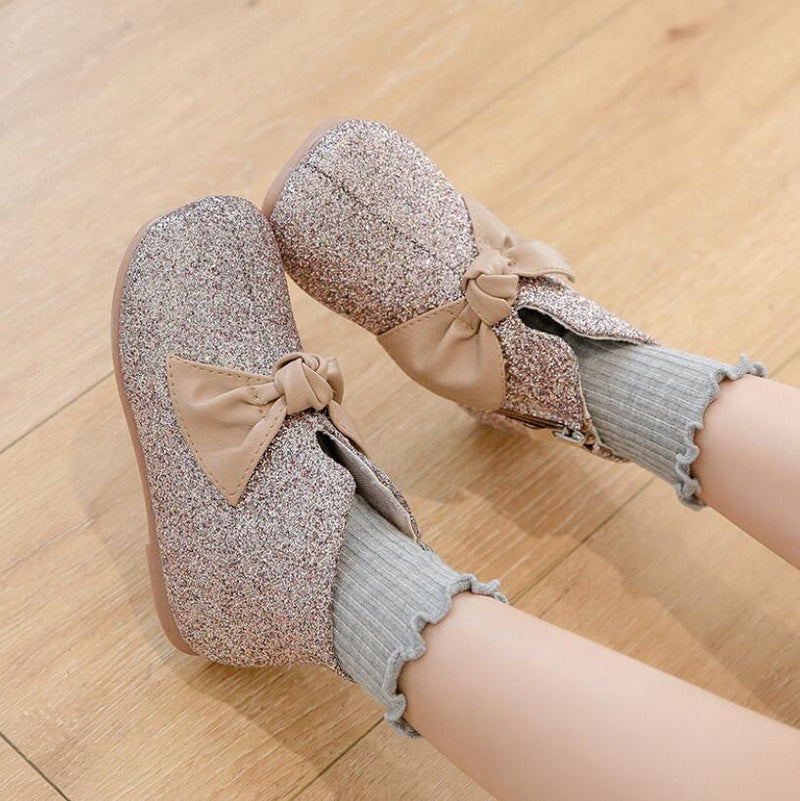 Kids Girl Short Boots Casual Autumn PU Leather Fashion Girls Martin Shoes
