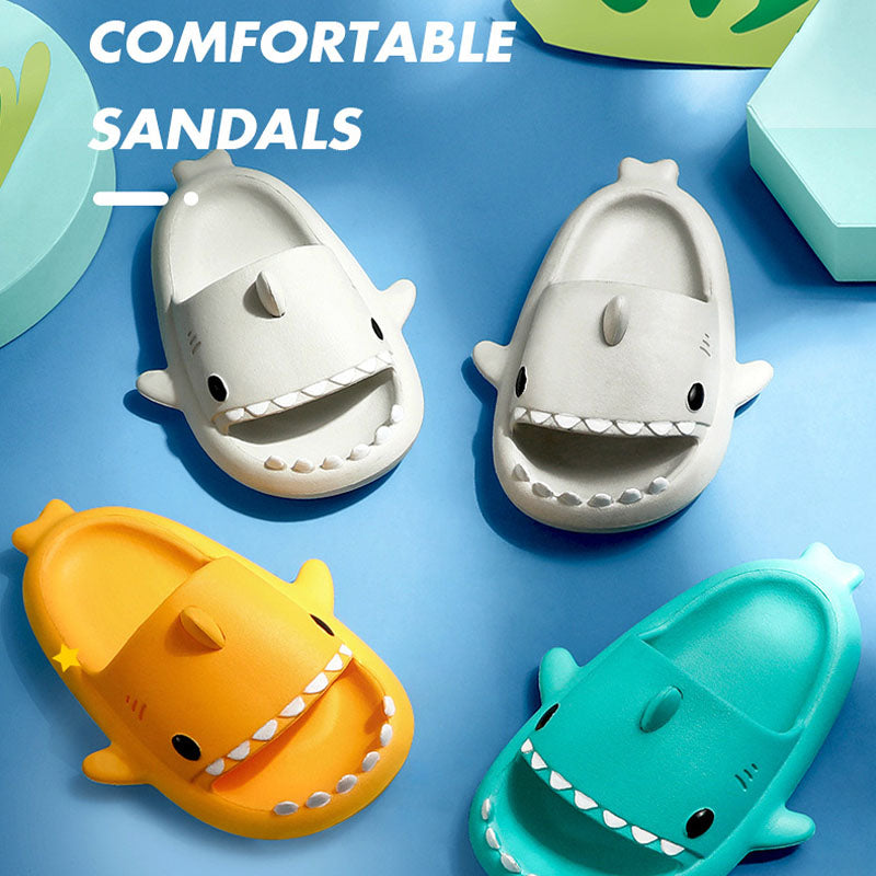 Kid Baby Slippers Cartoon Shark Summer Baby Soft Sole Anti-Slip Shoes