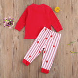 Kid Christmas Pajamas Set Santa Claus Long Sleeve Pullovers Pajamas