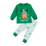 Kid Christmas Pajamas Set Santa Claus Long Sleeve Pullovers Pajamas