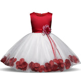 Kids Girl Dress Birthday Party Dress with Flowers Princess Ball Gown - honeylives