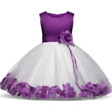 Kids Girl Dress Birthday Party Dress with Flowers Princess Ball Gown - honeylives