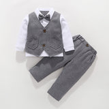 Boys Kids Set Toddler Boy Birthday Wedding Gentleman Formal 3Pcs Outfits