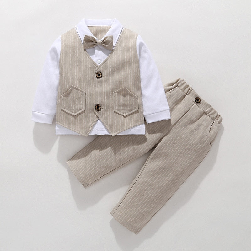 Boys Kids Set Toddler Boy Birthday Wedding Gentleman Formal 3Pcs Outfits