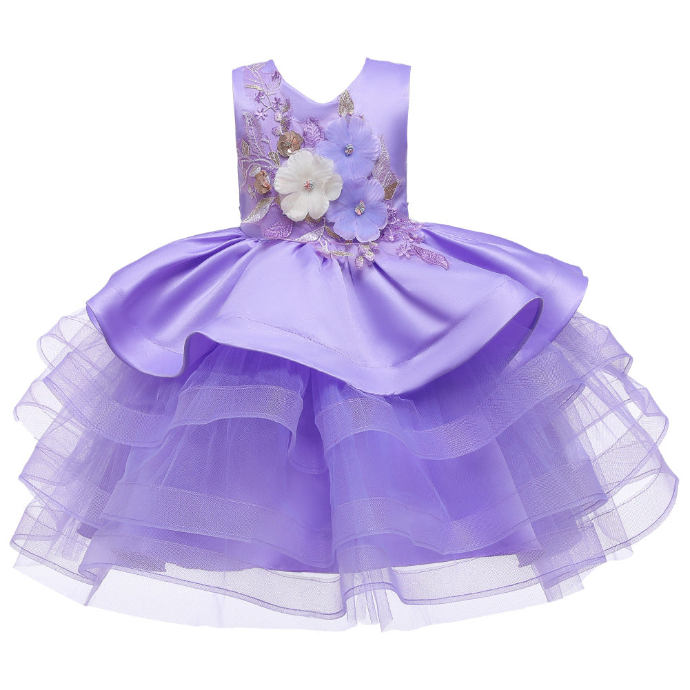 Kid Baby Girls Princess Multi-layer Mesh Tutu Birthday Dance Dresses