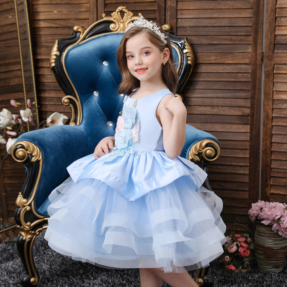 Kid Baby Girls Princess Multi-layer Mesh Tutu Birthday Dance Dresses