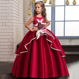 Kid Girl Wedding Flower Formal Sleeveless Lace Applique Dresses