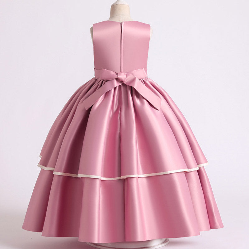 Kid Girl Wedding Flower Formal Sleeveless Lace Applique Dresses