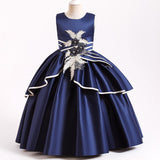 Kid Girl Wedding Flower Formal Sleeveless Lace Applique Dresses