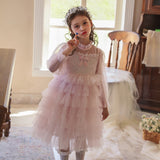 Kid Girl Princess Vestidos Spring Layered Dress