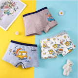 Kid Boy Underwear Cartoon Shorts Cotton Car Dinosaurs Pattern 3/5Pack Lot