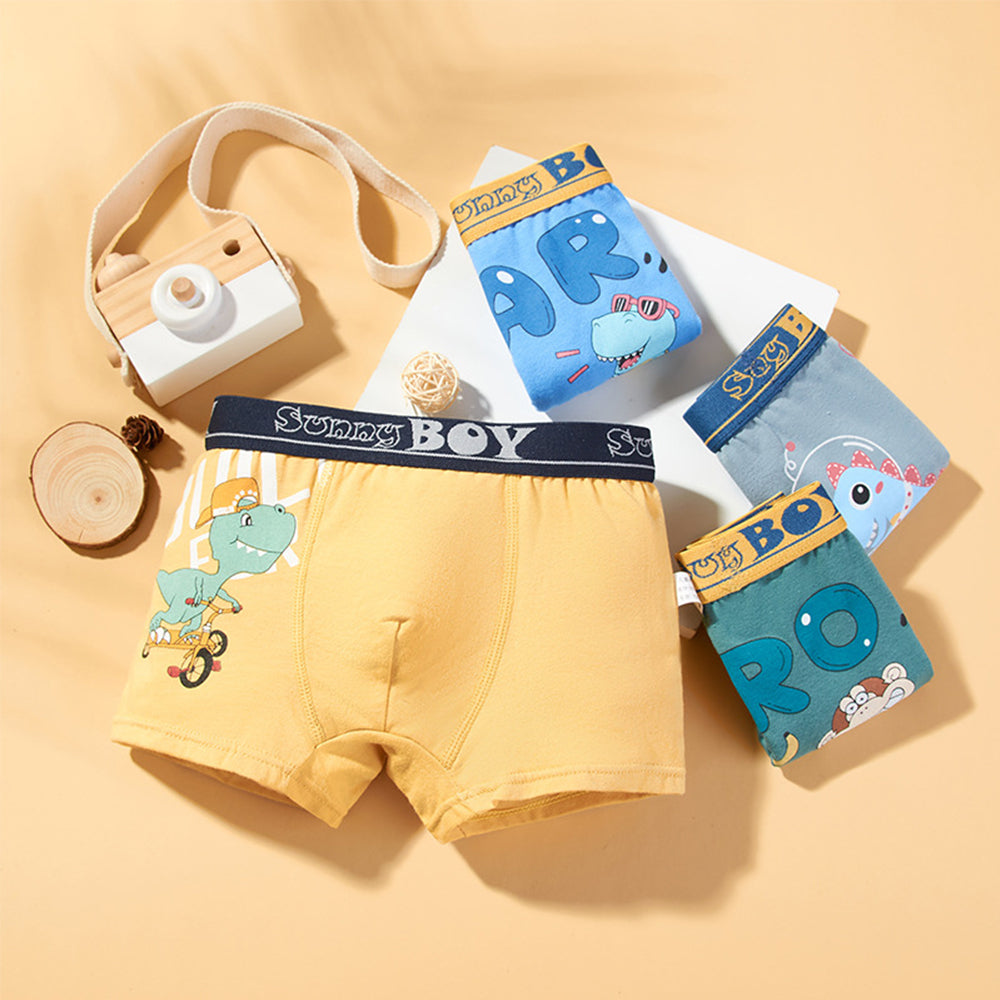 Kid Boy Underwear Shorts Soft Cotton Pattern 4 Pack/Lot