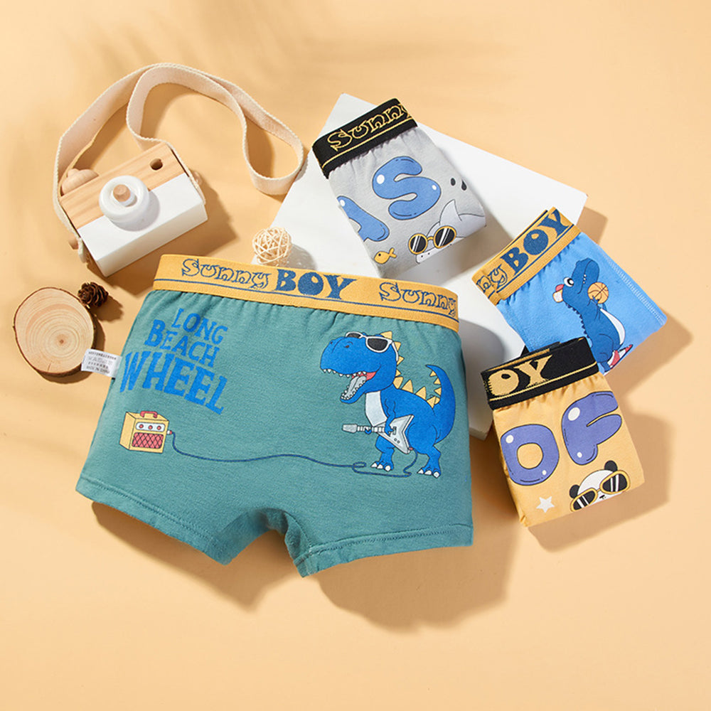 Kid Boy Underwear Shorts Soft Cotton Pattern 4 Pack/Lot