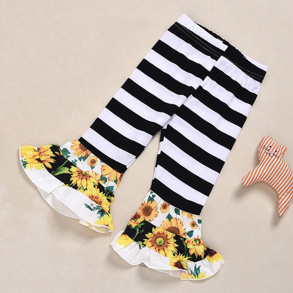Baby Girls Christmas Sunflower Floral Outfits 2 Pcs 1-6 Years