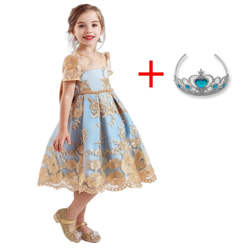Girls Halloween Costume vestid Dresses New Year Party Clothes 4-10T - honeylives