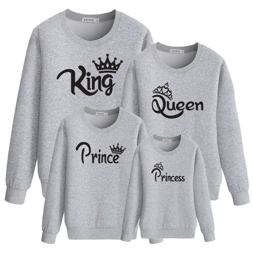 Christmas Family Look Mother And Daughter King Queen Hoodie