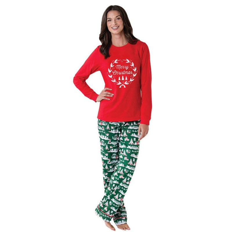 Family Matching Pajamas Suit Family Look Mother Daughter Christmas Sleepwear