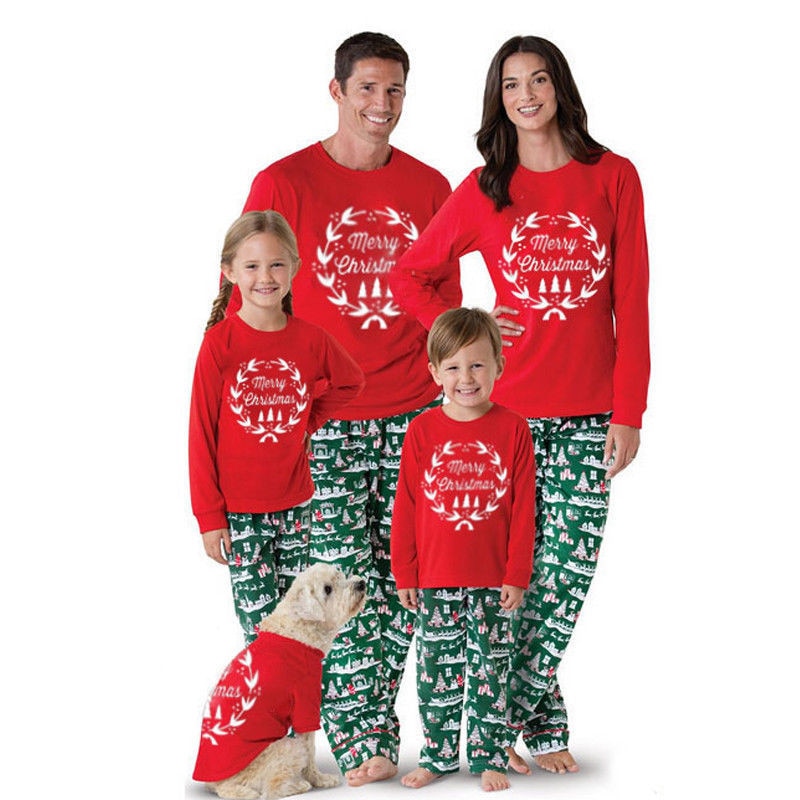 Family Matching Pajamas Suit Family Look Mother Daughter Christmas Sleepwear