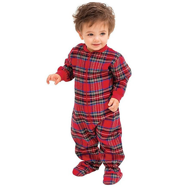 Christmas Family Matching Pajamas Red Nightwear Family Look