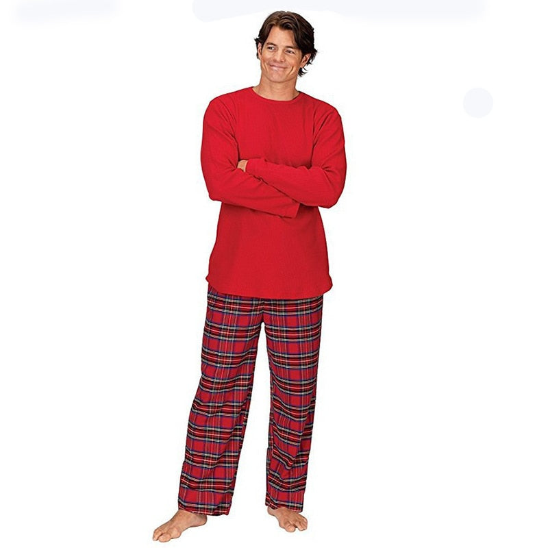 Christmas Family Matching Pajamas Red Nightwear Family Look