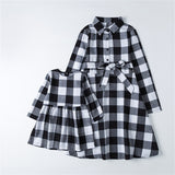 Christmas Plaid Mother Daughter Family Matching Dresses