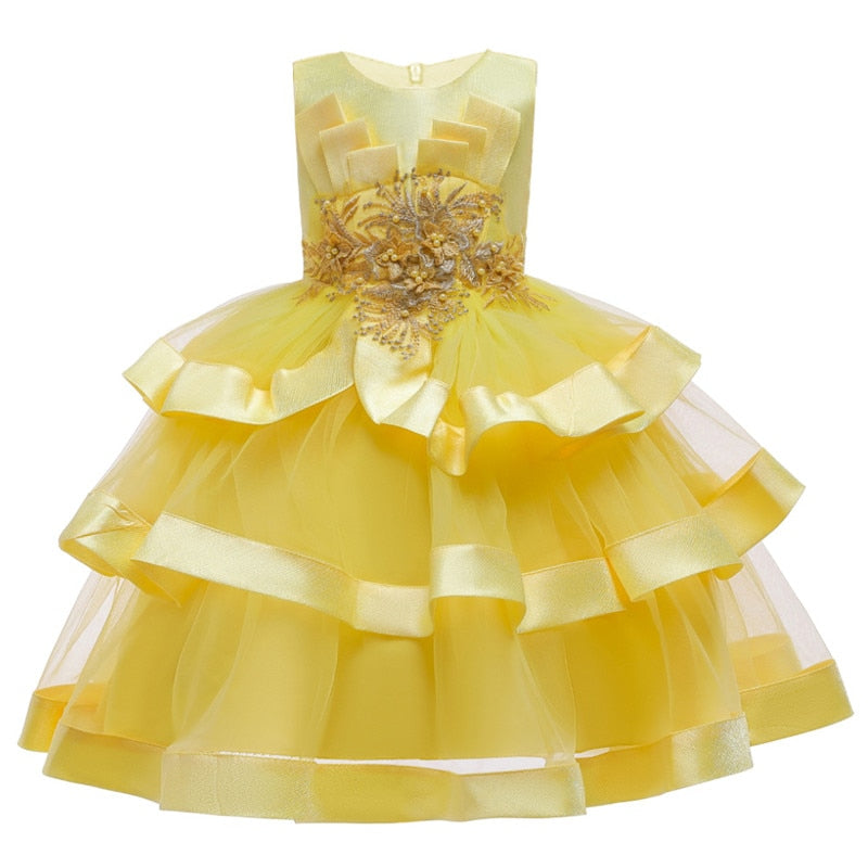 Toddler Baby Girl Princess Party Wedding Elegant Pageant Flower Dress - honeylives