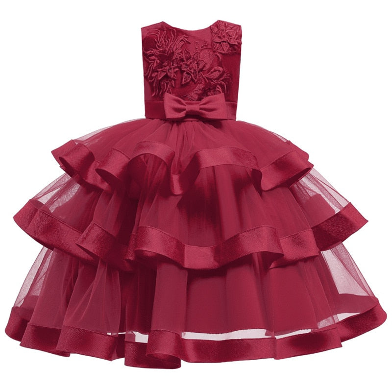 Toddler Baby Girl Princess Party Wedding Elegant Pageant Flower Dress - honeylives