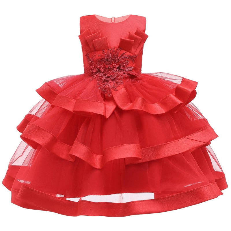 Toddler Baby Girl Princess Party Wedding Elegant Pageant Flower Dress - honeylives