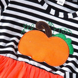 Girl Kids Winter Dress Cotton Boutique Halloween Pumpkin Tulle Dress