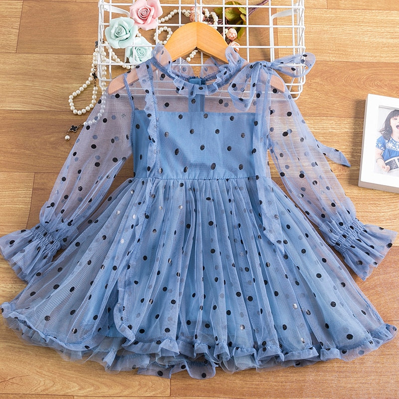 Kid Girls Fancy Flower Princes Tulle Dress 3-8Y