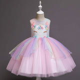Toddler Kids Girls Sleeveless Tulle Princess Party Dresses