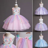 Toddler Kids Girls Sleeveless Tulle Princess Party Dresses