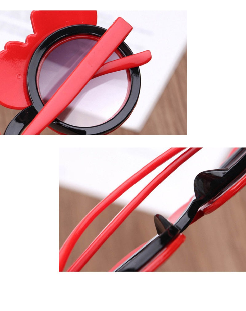 Kid Baby Clamshell Shaped Sunglasses Cartoon Bowknot Anti-UV Eyeglasses